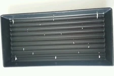 Set of 5 - GROW TRAYS With DRAIN HOLES Black Plastic (1020) FLATS SEED STARTING