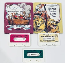 Superscope Story Teller Noah Ark Daniel Lion David Goliath Book and Cassettes