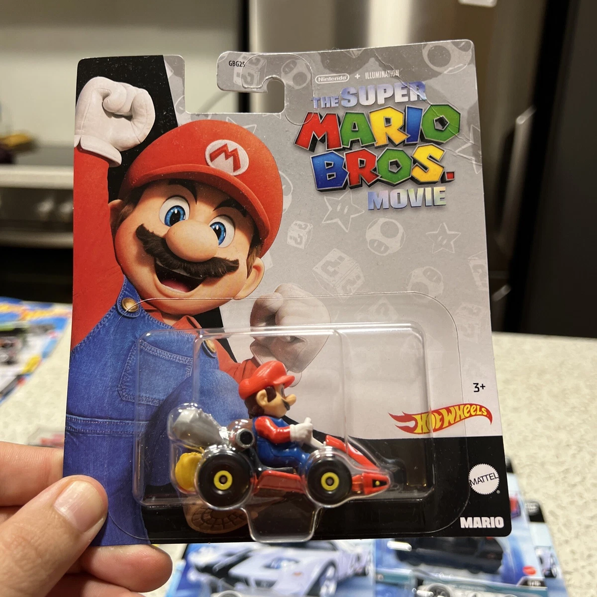 Hot Wheels Super Mario Bros. Theatrical Movie Mario Kart Diecast Vehicle  (HKD42)