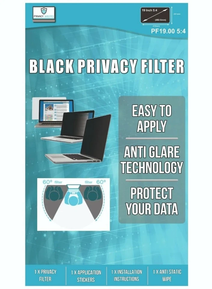 Laptop & Desktop Screen Privacy Filters 19" 16:10 Aspect Ratio WxH:409mm x 256mm - Image 2 of 4