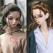 1/4 1/3 Uncle BJD Doll Wig Hair Super Soft Mix Brown Highlight Aircraft Head