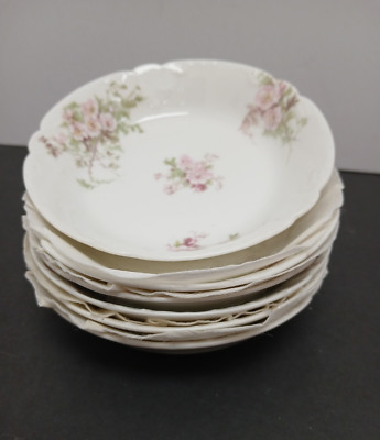 Charles Field Haviland Fruit/Dessert Sm Bowl CHF1142 GDA Limoges Floral Set of 6
