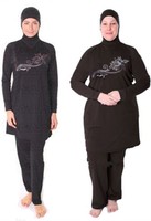 Modest Swimwear Full Body Islamic Swimsuit For Women Burkini Full Cover - Black Modest Swimwear Full Body Islamic Swimsuit For Women Burkini Full Cover - Black