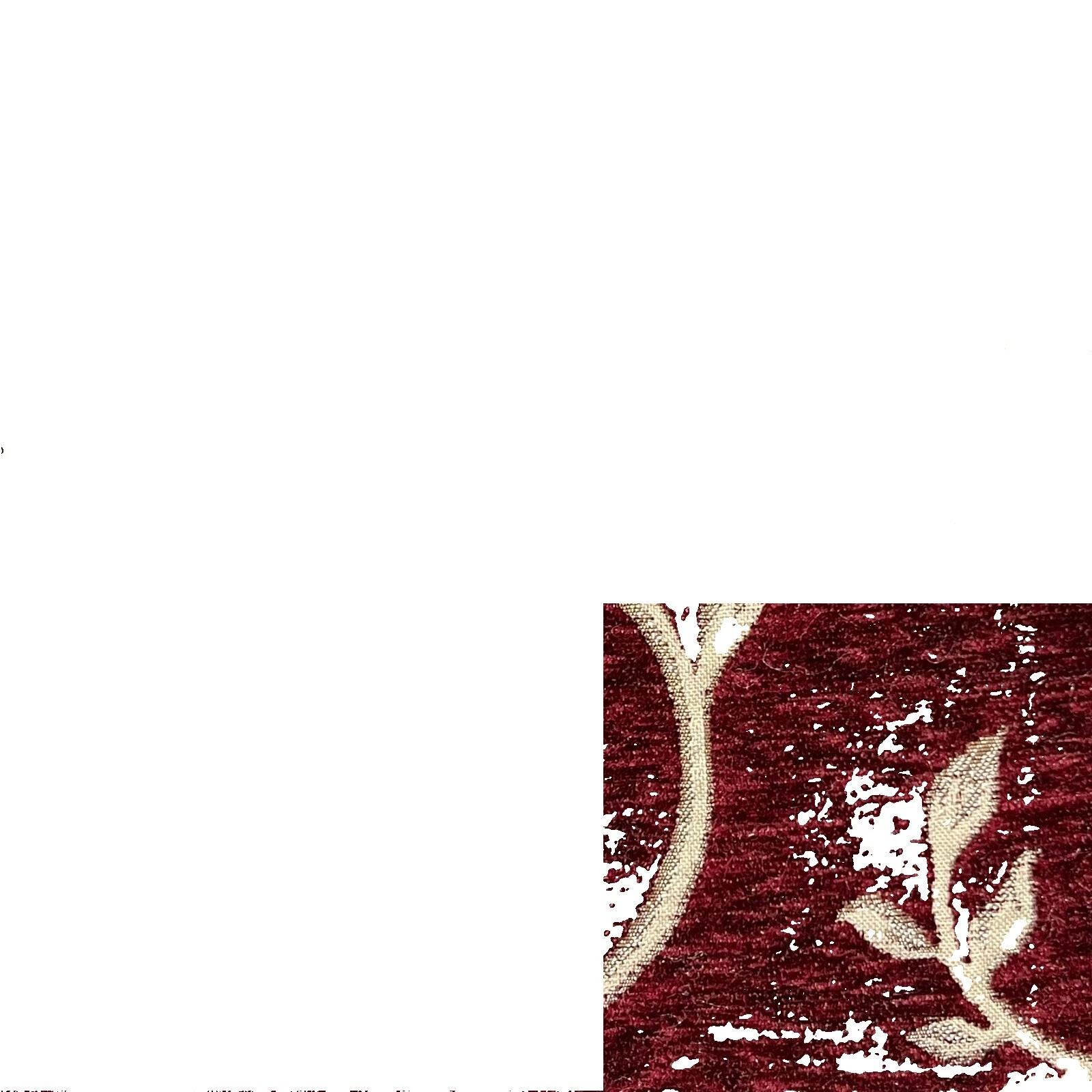 Chenille Floral Drapery Craft Fabrics