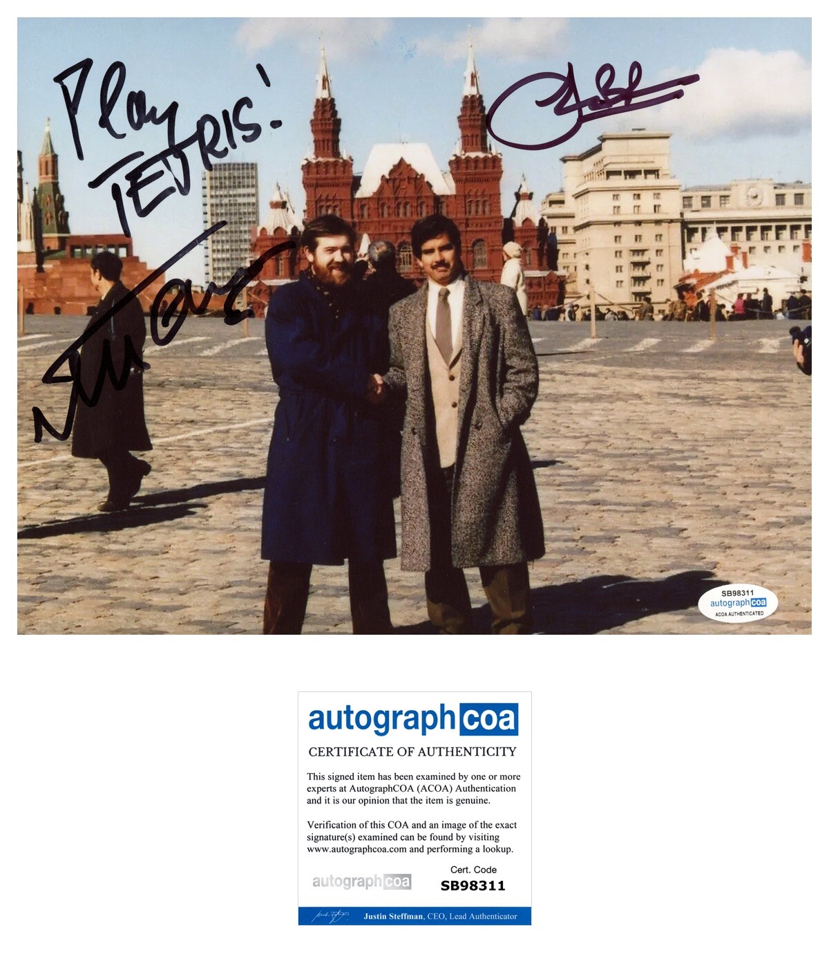 Alexey Pajitnov Henk Rogers ‘Tetris’ Video Game Creators Signed 8x10 ...