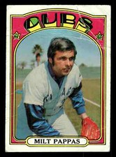 1972 Topps #208 Milt Pappas - Chicago Cubs (Low Grade)