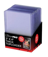 Ultra PRO 81846 3" x 4" Thick Toploader - Clear, Pack of 25
