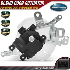 Left HVAC Blend Door Actuator w/ 5 Blades for Honda Civic 16-21 Insight 19-22
