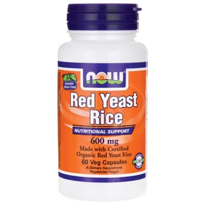 NOW Foods Red Yeast Rice 600 mg 60 Veg Caps