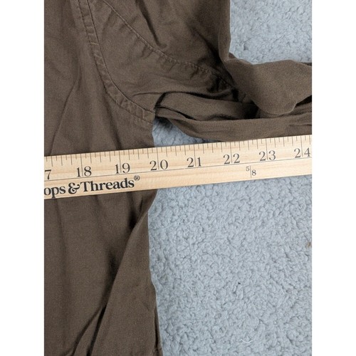 Love Tree Jacket Womens Size Medium Brown Drawstring Waist Snaps Pockets Hooded - Picture 9 of 10