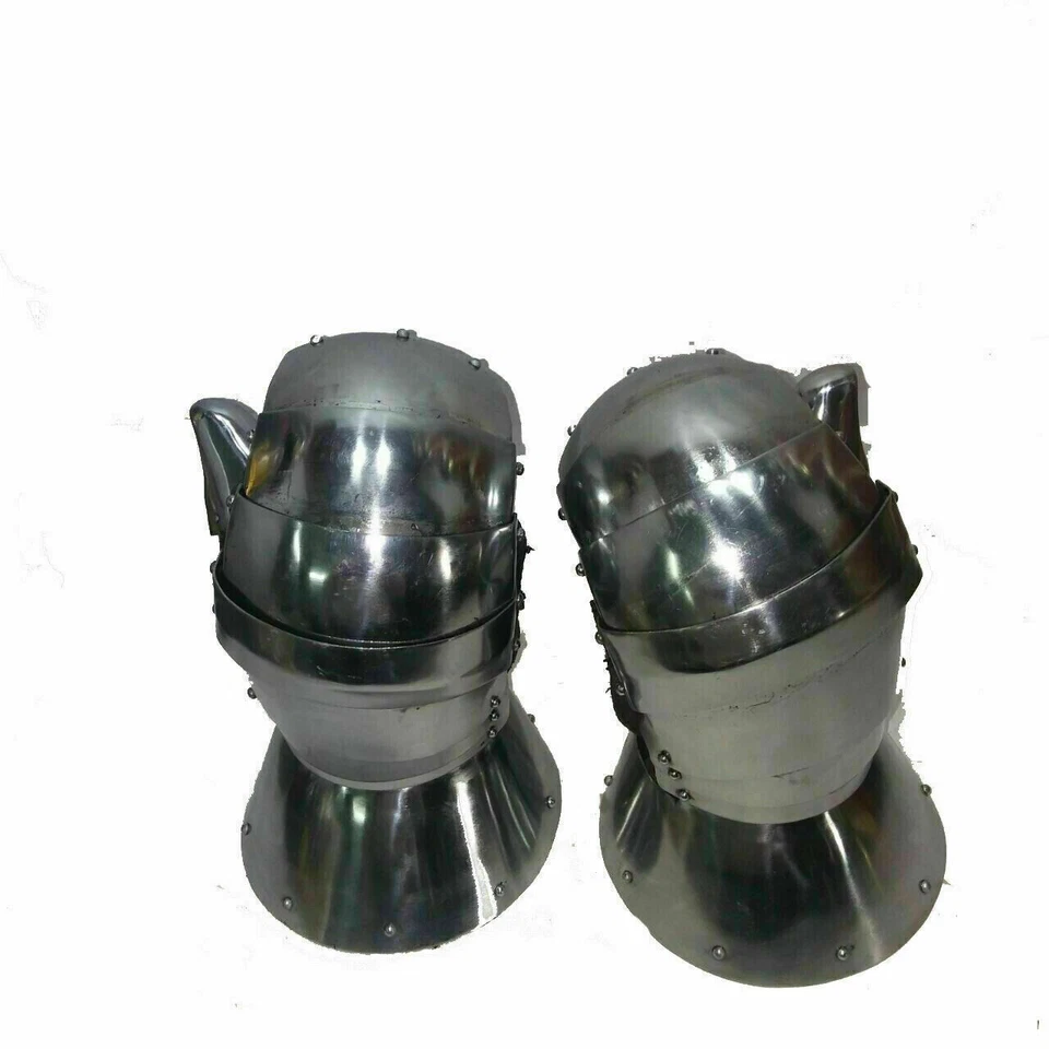 Средневековая Реконструкция SCA Миланские Рукавицы 16G Стальная Рукавица LARP Функциональная - Изображение 4 из 4