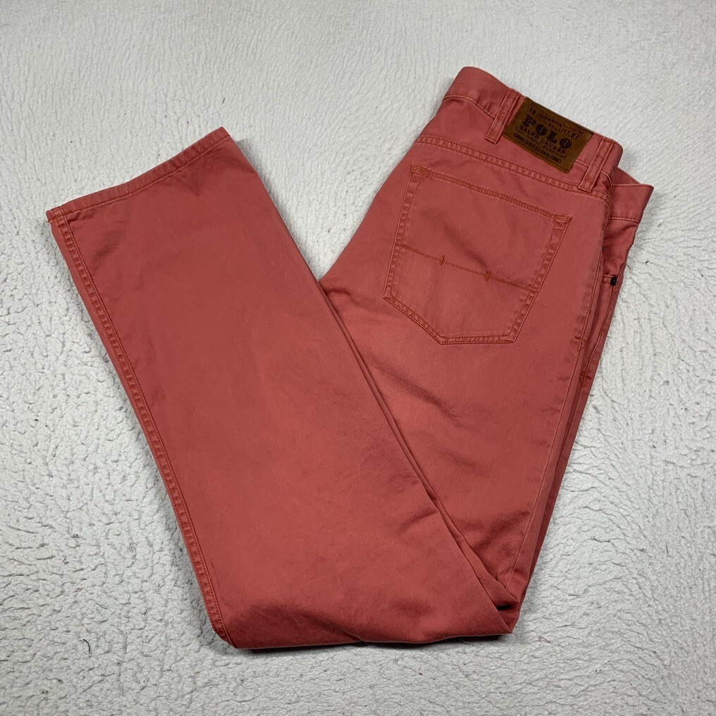 Polo Ralph Lauren Pants 650 Straight Mens 36X32 Pink Coral Color