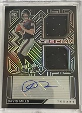 2021 Panini Obsidian Davis Mills #RJI-DM RC #d 86/150 Dual Patch Auto Texans RPA