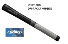 Winn  Dri-tac LT (less Taper) Golf Grip Mens Midsize 6LTDT--BKG