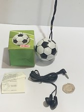 VINTAGE NOVELTY MINI FOOT BALL RADIO AM-MW-FM BAND+Box earphone ￼