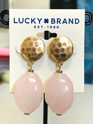 Lucky Brand Pink Acrylic Studs Earrings 010E
