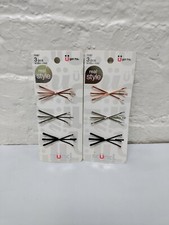 2 packs SCUNCI Real Style Hair Bobby Pins - BLACK-COPPER-SILVER - 3 per pack  6