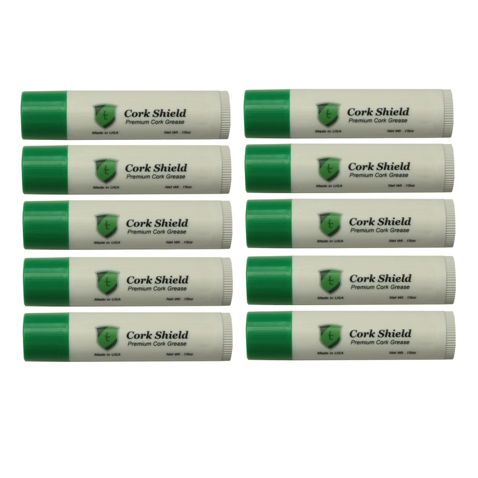 10 Tubes Cork Grease, Oboe, Clarinet, Saxophone, Made in USA!