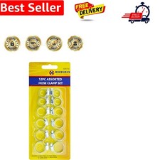 12 Piece Hose Clamp Jubilee Clip Set 16, 18, 23, 25, 27mm