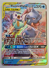 Pokemon Blastoise & Piplup GX 38/236 Sm-Cosmic Eclipse Holo Near Mint Pack Fresh