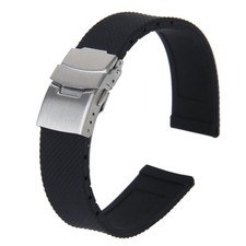  20 Mm Cinturino Orologio Silicone Cinghia Di Acciaio Inossidabile