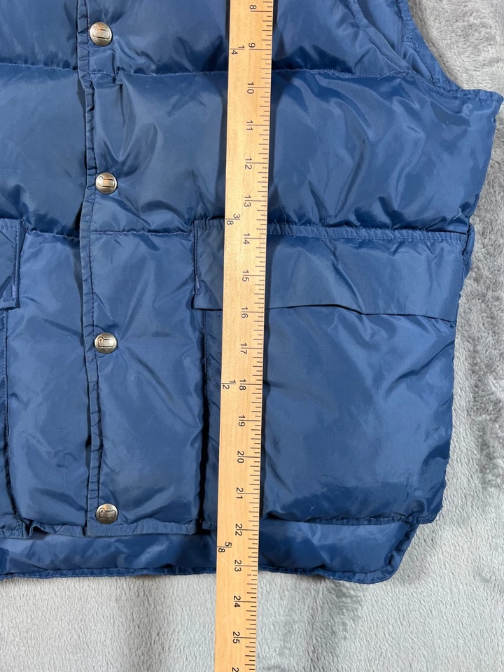 Chaleco Woolrich Puffer Hombre Medio Azul Frente a Presión 2103 Plumón De Colección Hecho en EE. UU. Foto 4 de 4