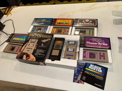 Vintage Lot Microvision 5 Games System Star Trek Bowling Baseball Sea ...