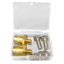 1 Pair M6 Battery Terminal Connectors Set - Auto Battery Post Terminals Adapt...