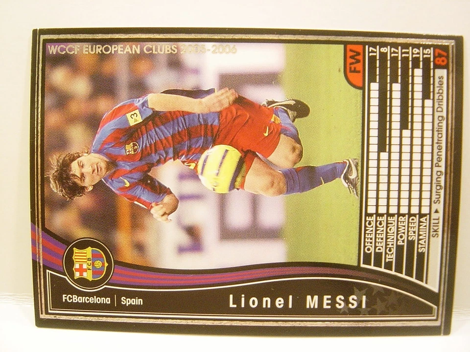 Panini WCCF 2005-06 Lionel Messi No.30 FC Barcelona Spain La Liga Rookie FW #287 - Image 3 of 4