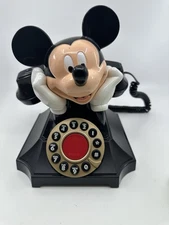 Vtg Telemania Mickey Mouse Touch Tone Desk Top Telephone