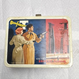 1968 Secret Agent Metal Lunchbox Vintage Without Thermos