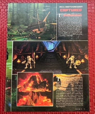 DKC 2 Captured Nintendo Print Ad Poster Art 8 x 10.5  Vintage Vtg Rare Colorful