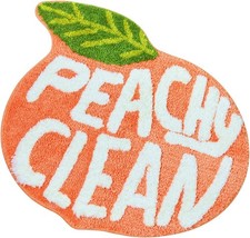 Peach Clean Bath Mat Decor Door Bathroom Area Rug Peachy Soft  Absorbent Plush