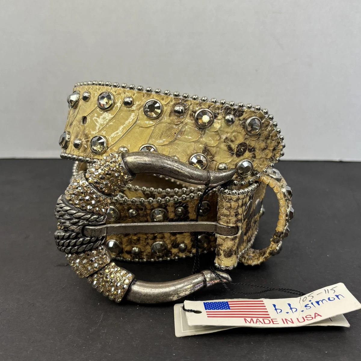 Rhinestone Leather Animal Print Belts for Women for sale | eBay display picture 1