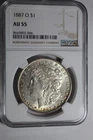 1887 O Morgan Silver Dollar AU55 NGC #006