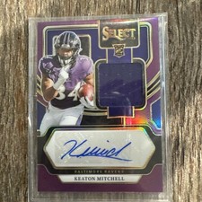 2023 Select Football Keaton Mitchell RC Auto patch /49
