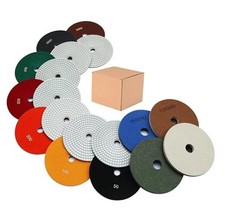 9 PCS 7 Inch Diamond Polishing Pads Kit Wet/Dry 50-10000 Grit for 7 inch