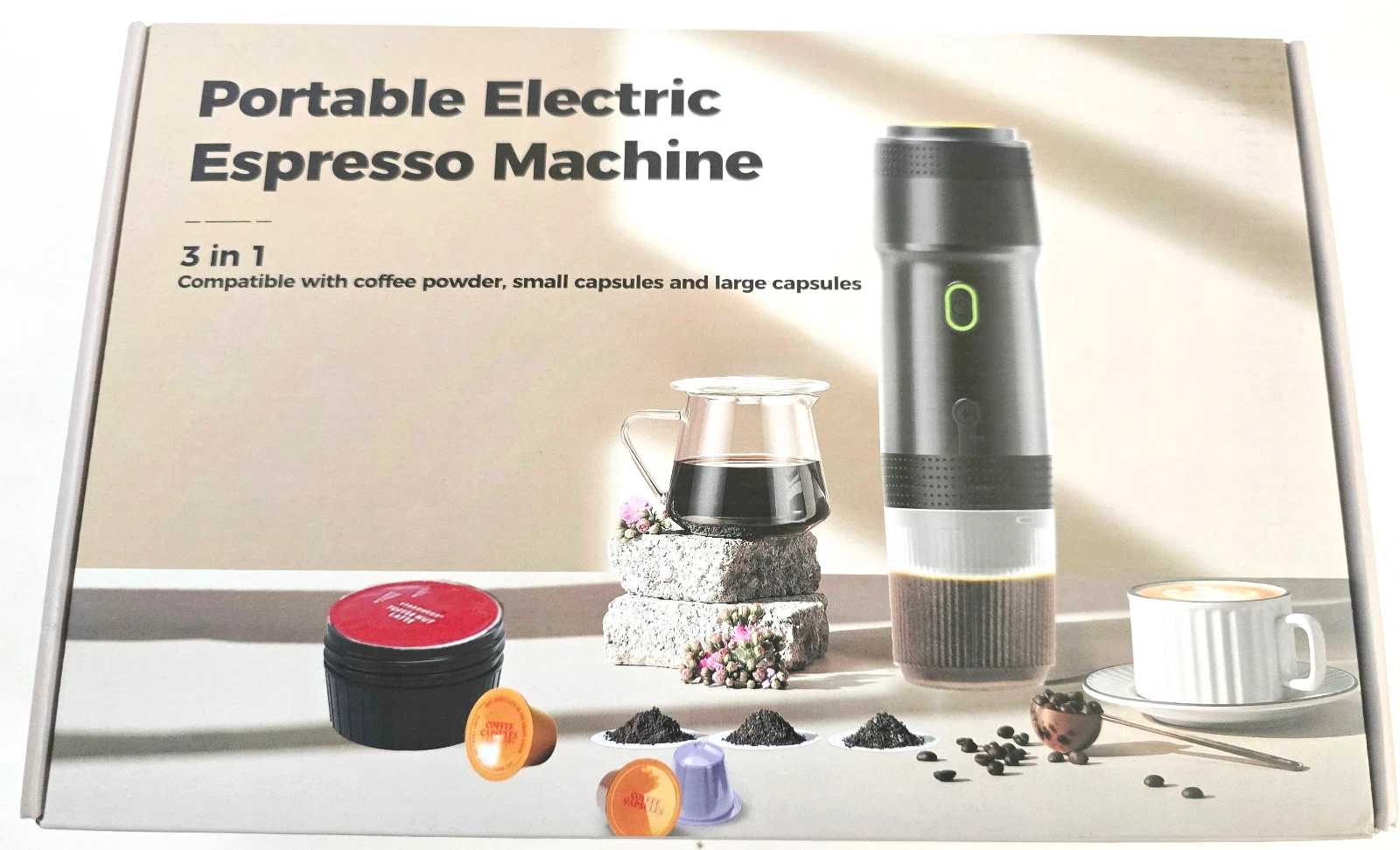 Portable Espresso Maker Machine Electric Rechargeable USB-C Compact Travel