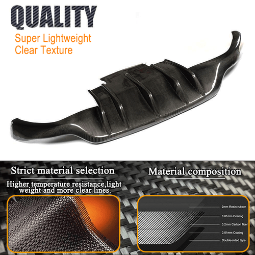 Carbon Heckdiffusor Diffusor Ansatz Lippe Passt für Maserati Gran Turismo 06-14 - Picture 9 of 13