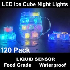 Light Up Ice Cubes, 120PCS Multi Color Led Ice Cubes for Drinks Glow in the ...