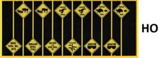 HO Scale - 12 Pack, FUNNY WARNING SIGNS - TIC-8321