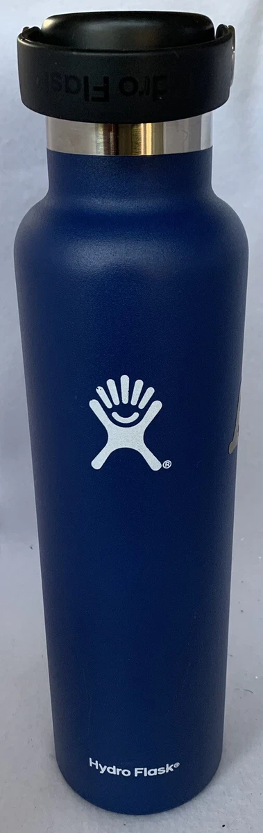 Hydro Flask 24 oz Standard Mouth Stainless Water Bottle Blue Screw Lid  Stickers