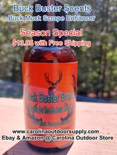 Deer Scent Buck Buster Scent Deer Musk Scrape Enhancer 2.oz 100% pure free ship