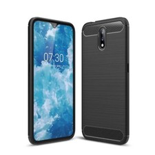 Custodia cellulare custodia protettiva per Nokia 2.3 cover bumper effetto carbonio astuccio TPU grigio