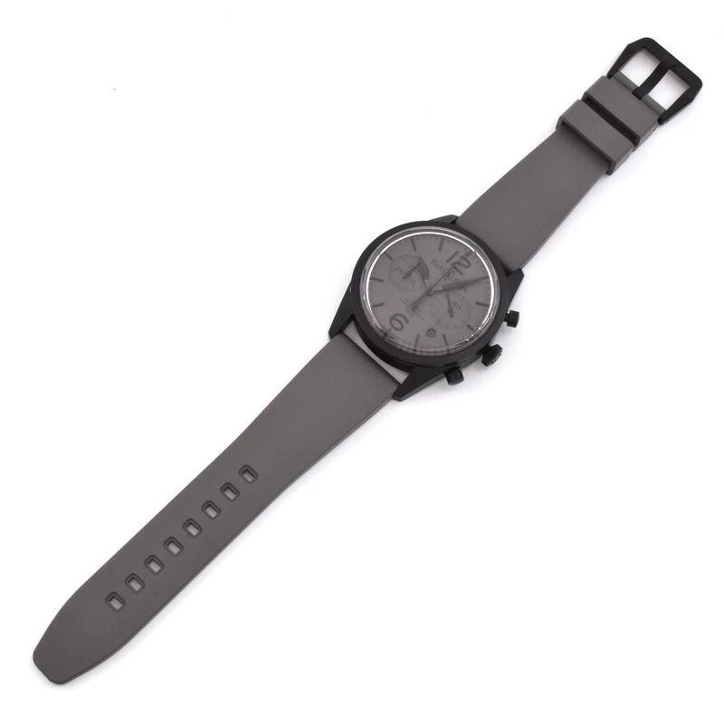 Bell Ross Men s Vintage BRV126 COMMANDO Chronograph Gray Dial