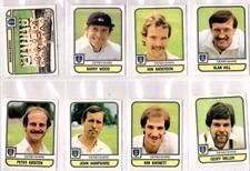 1983 World of Cricket stickers. Choose from the dropdown list of #s from 1-100.