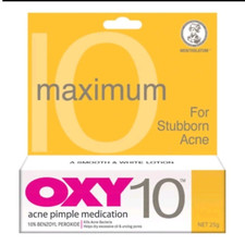 OXY 10 MAXIMUM FOR STUBBORN ACNE PIMPLE TREATMENT 25G FREE SHIPPING
