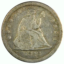 1842-O SEATED QUARTER ~ SOLID VF+ ~ PRICED RIGHT!