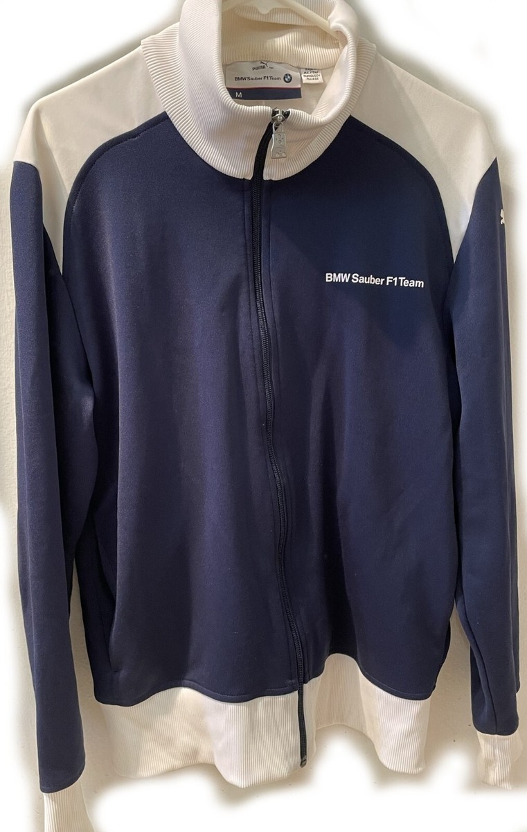 BMW Sauber F1 Team Windbreaker by Puma Jacket Navy and White | eBay