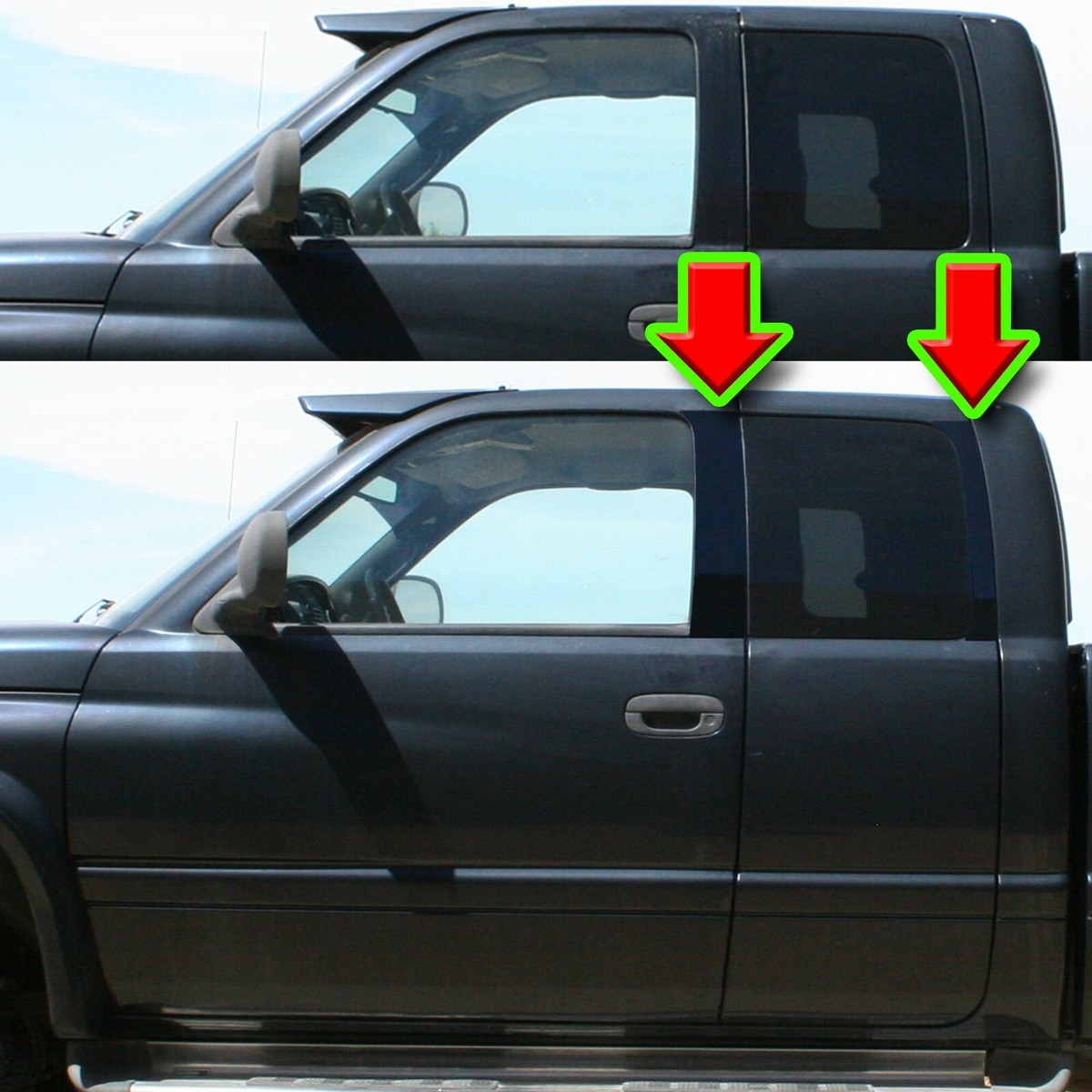 6-Piece Glossy Black Pillar Cover Kit For 1996-2002 Toyota 4Runner - Easy DIY Install